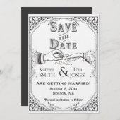 Oude Victoriaans Opslaan Datum Kaart (Voorkant / Achterkant)