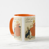 Oude Victoriaanse Art Nouveau, Meisje met Melkkatt Mok (Voorkant links)