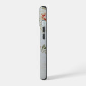 Oude victoriaanse behang met bloempatroon iPhone 15 case (Linkerkant)