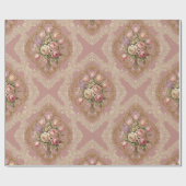 Oude Victoriaanse bloemenslingerend papier. Cadeaupapier (Vlak)