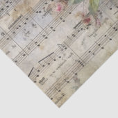 Oude victoriaanse bloemige bladmuziekontwerp tissuepapier (Detail)