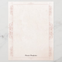 Oude Victoriaanse Elegante Naam Briefpapier