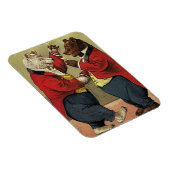 Oude victoriaanse gelukkige, vrolijke, dansende be magneet (Rechterzijde)