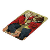 Oude victoriaanse gelukkige, vrolijke, dansende be magneet (Linkerzijde)