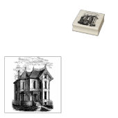 Oude victoriaanse huisstempel rubberstempel (Gestempeld)