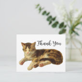 Oude Victoriaanse kat slaap kunst bedankt Briefkaart (Staand voorkant)