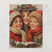 Oude victoriaanse kerst-ansichtkaart briefkaart (Voorkant)