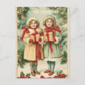 Oude victoriaanse kerst-ansichtkaart briefkaart (Voorkant)