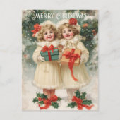 Oude victoriaanse kerst-ansichtkaart briefkaart (Voorkant)