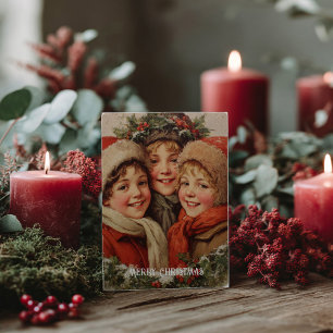 Oude victoriaanse kerst-ansichtkaart briefkaart