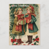 Oude victoriaanse kerst-ansichtkaart briefkaart (Voorkant)