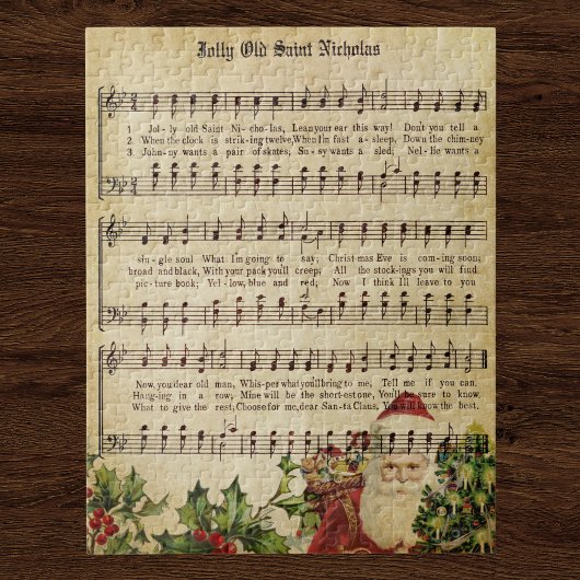 Oude victoriaanse kerst legpuzzel