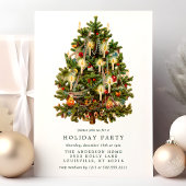 Oude Victoriaanse Kerstboom Vakantiefeest Kaart