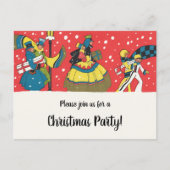 Oude victoriaanse kerstfeest uitnodiging (Voorkant)