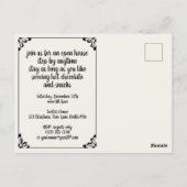 Oude victoriaanse kerstfeest uitnodiging (Achterkant)