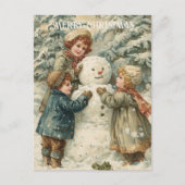 Oude victoriaanse kerstkaart briefkaart (Voorkant)