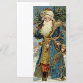 Oude victoriaanse kerstman met kerstboom (Voorkant / Achterkant)