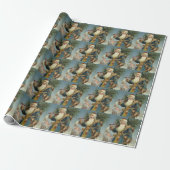 Oude victoriaanse kerstman met kerstboom cadeaupapier (Uitgerold)