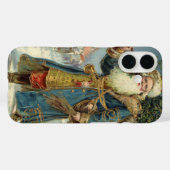Oude victoriaanse kerstman met kerstboom Case-Mate iPhone case (Achterkant (horizontaal))