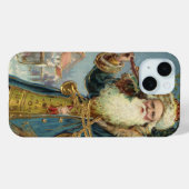 Oude victoriaanse kerstman met kerstboom Case-Mate iPhone case (Achterkant (horizontaal))