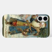 Oude victoriaanse kerstman met kerstboom Case-Mate iPhone case (Achterkant (horizontaal))