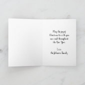 Oude victoriaanse kerstman met kerstboom feestdagen kaart (Binnen)