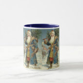 Oude victoriaanse kerstman met kerstboom mok (Midden)