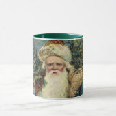 Oude victoriaanse kerstman met kerstboom mok (Midden)