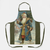 Oude victoriaanse kerstman met kerstboom schort (Voorkant)