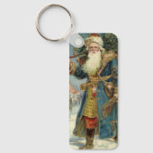 Oude victoriaanse kerstman met kerstboom sleutelhanger (Voorkant)