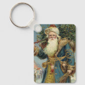 Oude victoriaanse kerstman met kerstboom sleutelhanger (Voorkant)