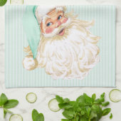 Oude Victoriaanse Kerstman Neutraal Mint & Goud Theedoek (Gevouwen)
