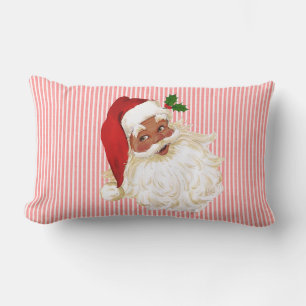 Oude victoriaanse kerstman rood-wit gestreepte L Kussen