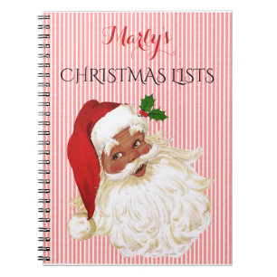 Oude Victoriaanse Kerstman Taken Geschenkboek Notitieboek