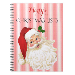 Oude Victoriaanse Kerstman Taken Geschenkboek Notitieboek