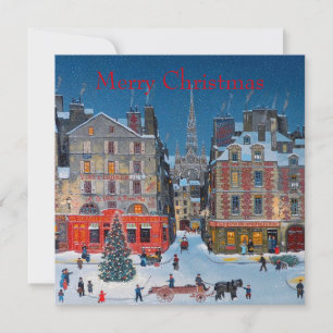 Oude Victoriaanse Kerstmis Dorp Kaart