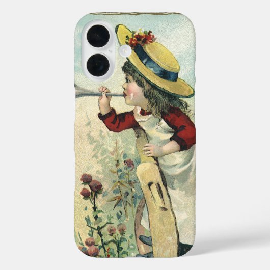Oude victoriaanse kind, meisje dat bugel blaast we Case-Mate iPhone case (Achterkant)