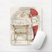 Oude victoriaanse kinderen, kind en baby in kinder muismat (Met muis)