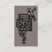 Oude Victoriaanse Monogram Elegante Letter K Visitekaartje (Achterkant)