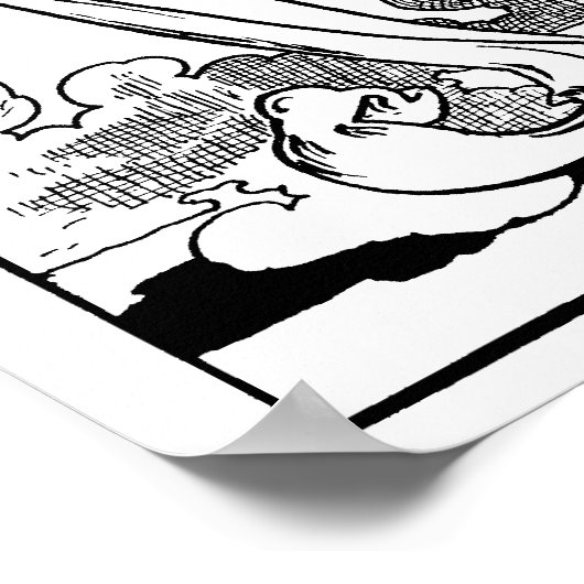 Oude victoriaanse Mother Goose door Charles Robins Poster (Hoek)