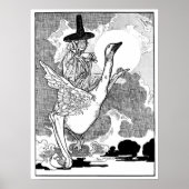 Oude victoriaanse Mother Goose door Charles Robins Poster (Voorkant)