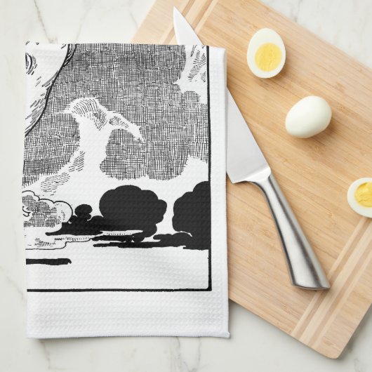 Oude victoriaanse Mother Goose door Charles Robins Theedoek (Quarter Fold)