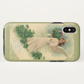 Oude victoriaanse paasengel met bloemen Case-Mate iPhone case (Achterkant (horizontaal))