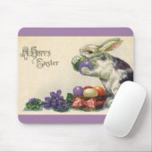 Oude victoriaanse paashaas en paaseieren muismat (Met muis)