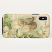 Oude victoriaanse Pasen, engel harp lelie bloemen Case-Mate iPhone Case (Achterkant (horizontaal))