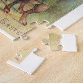 Oude Victoriaanse Pasen Wensen met Konijnen Legpuzzel (Zijkant)