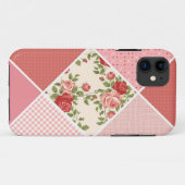 Oude, Victoriaanse quilt, roze, roos, wit Case-Mate iPhone Case (Achterkant (horizontaal))