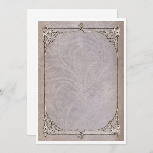 Oude Victoriaanse rand uitnodiging (Voorkant / Achterkant)