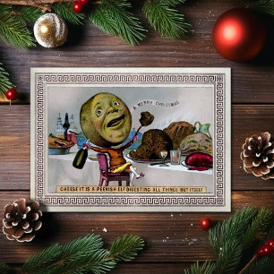 Oude Victoriaanse rare kerstkaart Feestdagen Kaart