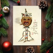 Oude victoriaanse rare kerstkaart feestdagen kaart